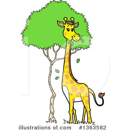 Royalty-Free (RF) Giraffe Clipart Illustration by Clip Art Mascots - Stock Sample #1363582