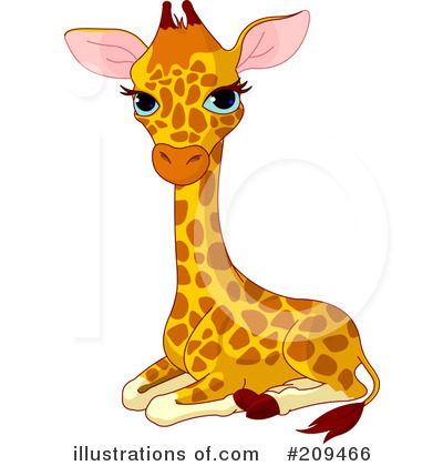 Royalty-Free (RF) Giraffe Clipart Illustration by Pushkin - Stock Sample #209466