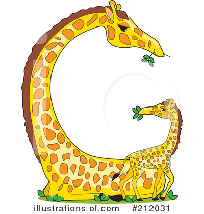 Royalty-Free (RF) Giraffe Clipart Illustration by Maria Bell - Stock Sample #212031