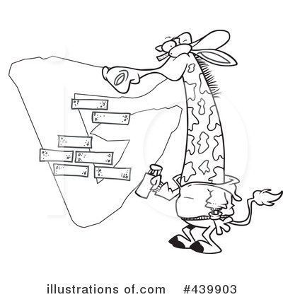 Royalty-Free (RF) Giraffe Clipart Illustration by toonaday - Stock Sample #439903