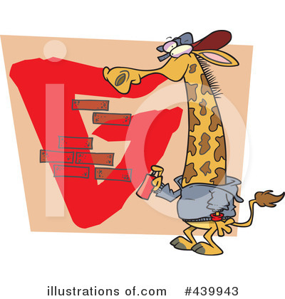 Royalty-Free (RF) Giraffe Clipart Illustration by toonaday - Stock Sample #439943