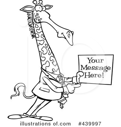Royalty-Free (RF) Giraffe Clipart Illustration by toonaday - Stock Sample #439997