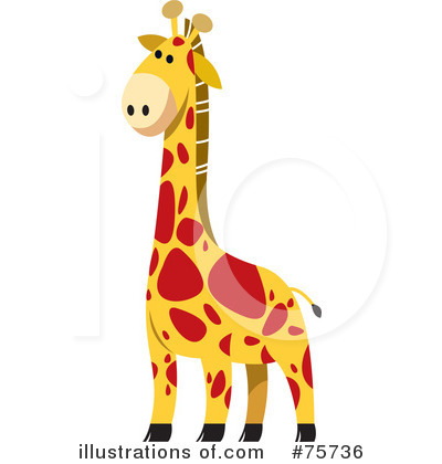 Royalty-Free (RF) Giraffe Clipart Illustration by Lal Perera - Stock Sample #75736