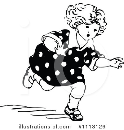 Royalty-Free (RF) Girl Clipart Illustration by Prawny Vintage - Stock Sample #1113126