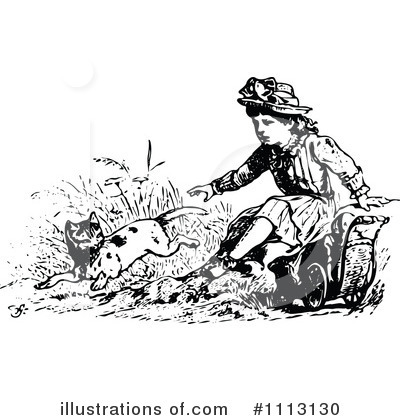 Royalty-Free (RF) Girl Clipart Illustration by Prawny Vintage - Stock Sample #1113130