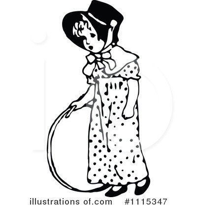 Royalty-Free (RF) Girl Clipart Illustration by Prawny Vintage - Stock Sample #1115347