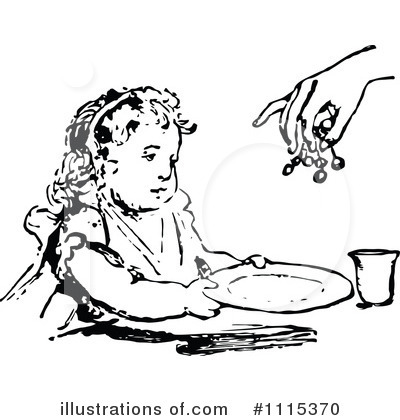 Royalty-Free (RF) Girl Clipart Illustration by Prawny Vintage - Stock Sample #1115370