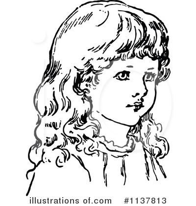Royalty-Free (RF) Girl Clipart Illustration by Prawny Vintage - Stock Sample #1137813