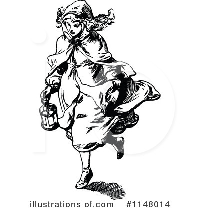 Royalty-Free (RF) Girl Clipart Illustration by Prawny Vintage - Stock Sample #1148014