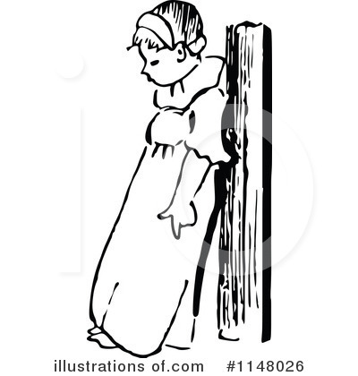 Royalty-Free (RF) Girl Clipart Illustration by Prawny Vintage - Stock Sample #1148026