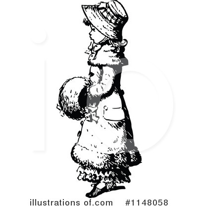 Royalty-Free (RF) Girl Clipart Illustration by Prawny Vintage - Stock Sample #1148058