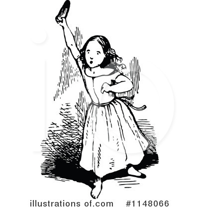 Royalty-Free (RF) Girl Clipart Illustration by Prawny Vintage - Stock Sample #1148066