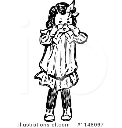 Royalty-Free (RF) Girl Clipart Illustration by Prawny Vintage - Stock Sample #1148067