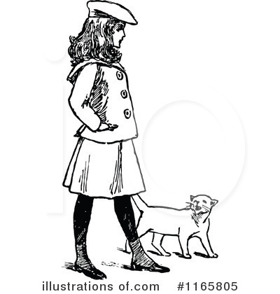 Royalty-Free (RF) Girl Clipart Illustration by Prawny Vintage - Stock Sample #1165805