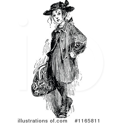 Royalty-Free (RF) Girl Clipart Illustration by Prawny Vintage - Stock Sample #1165811