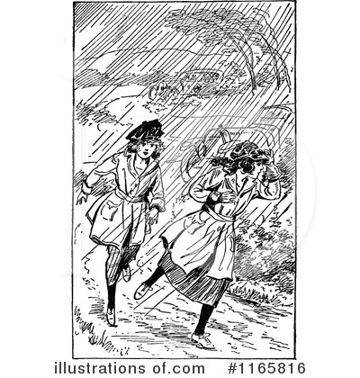 Royalty-Free (RF) Girl Clipart Illustration by Prawny Vintage - Stock Sample #1165816