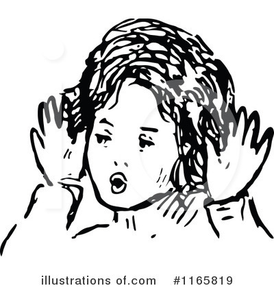 Royalty-Free (RF) Girl Clipart Illustration by Prawny Vintage - Stock Sample #1165819