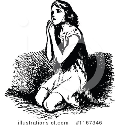Praying Clipart #1167346 by Prawny Vintage