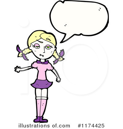Royalty-Free (RF) Girl Clipart Illustration by lineartestpilot - Stock Sample #1174425