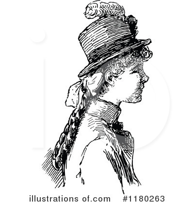 Royalty-Free (RF) Girl Clipart Illustration by Prawny Vintage - Stock Sample #1180263