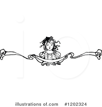 Royalty-Free (RF) Girl Clipart Illustration by Prawny Vintage - Stock Sample #1202324