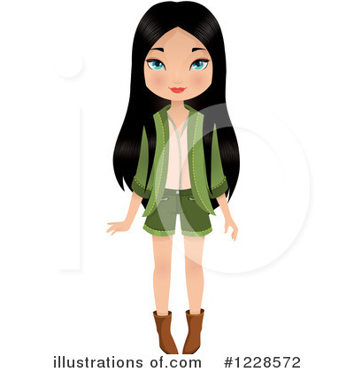 Asian Woman Clipart #1228572 by Melisende Vector