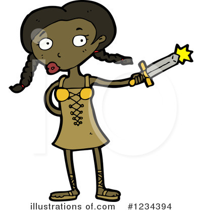 Royalty-Free (RF) Girl Clipart Illustration by lineartestpilot - Stock Sample #1234394