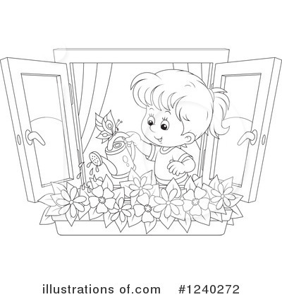Royalty-Free (RF) Girl Clipart Illustration by Alex Bannykh - Stock Sample #1240272