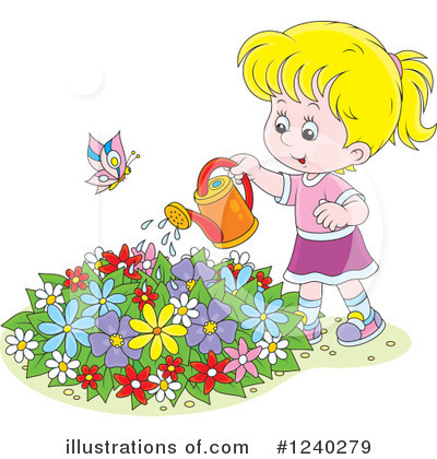 Royalty-Free (RF) Girl Clipart Illustration by Alex Bannykh - Stock Sample #1240279