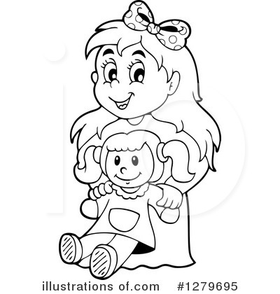 Royalty-Free (RF) Girl Clipart Illustration by visekart - Stock Sample #1279695