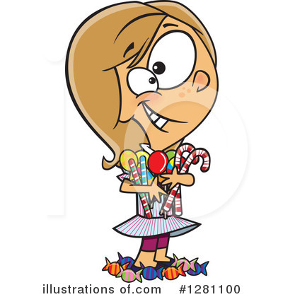 Royalty-Free (RF) Girl Clipart Illustration by toonaday - Stock Sample #1281100