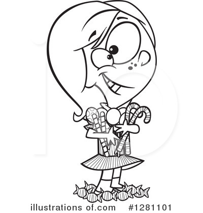 Royalty-Free (RF) Girl Clipart Illustration by toonaday - Stock Sample #1281101