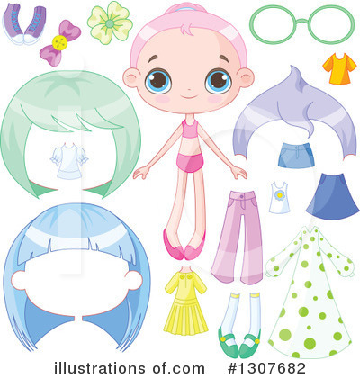 Royalty-Free (RF) Girl Clipart Illustration by Pushkin - Stock Sample #1307682