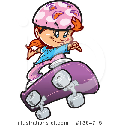 Skateboard Clipart #1364715 by Clip Art Mascots