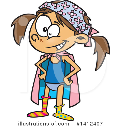Royalty-Free (RF) Girl Clipart Illustration by toonaday - Stock Sample #1412407