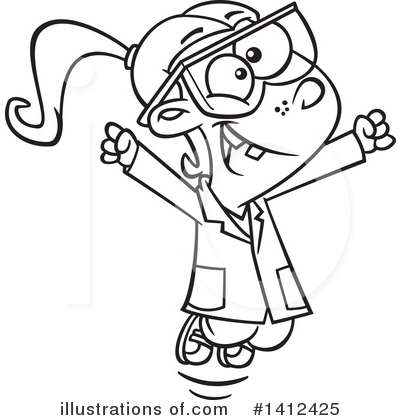 Royalty-Free (RF) Girl Clipart Illustration by toonaday - Stock Sample #1412425