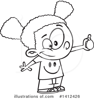 Royalty-Free (RF) Girl Clipart Illustration by toonaday - Stock Sample #1412426