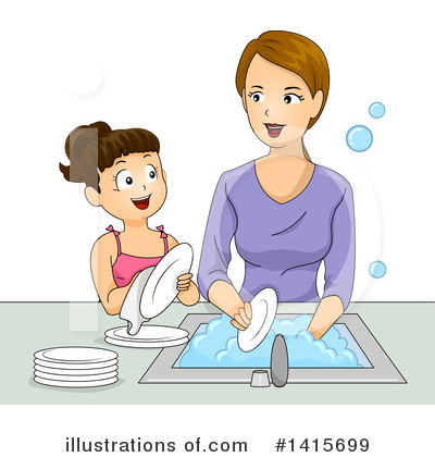 Washing Dishes Clipart #1415699 by BNP Design Studio
