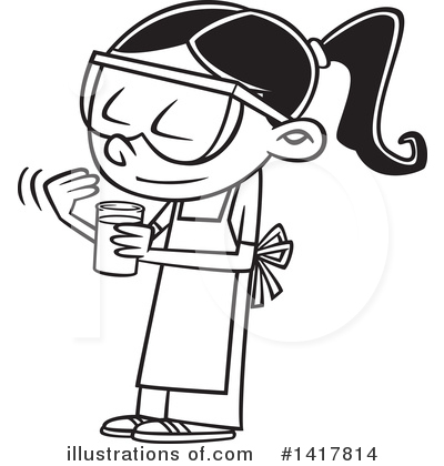 Royalty-Free (RF) Girl Clipart Illustration by toonaday - Stock Sample #1417814