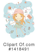 Girl Clipart #1418491 by BNP Design Studio