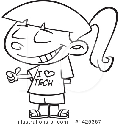 Royalty-Free (RF) Girl Clipart Illustration by toonaday - Stock Sample #1425367