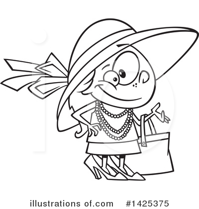 Royalty-Free (RF) Girl Clipart Illustration by toonaday - Stock Sample #1425375