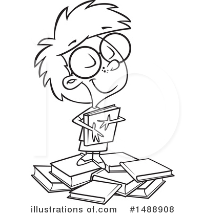 Book Worm Clipart #1488908 by toonaday
