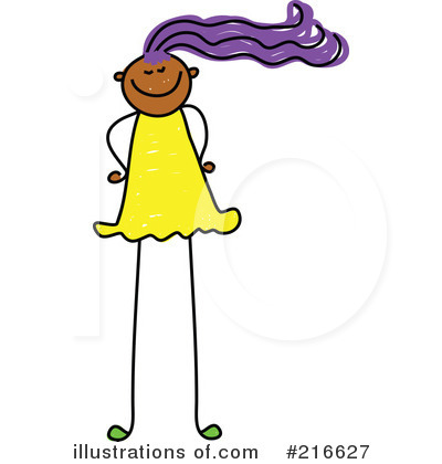 Royalty-Free (RF) Girl Clipart Illustration by Prawny - Stock Sample #216627