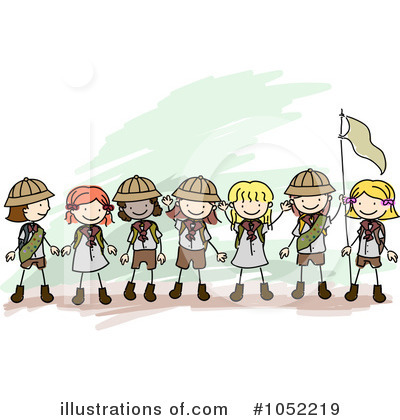 Royalty-Free (RF) Girl Scouts Clipart Illustration by BNP Design Studio - Stock Sample #1052219