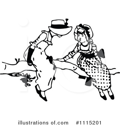 Royalty-Free (RF) Girlfriends Clipart Illustration by Prawny Vintage - Stock Sample #1115201