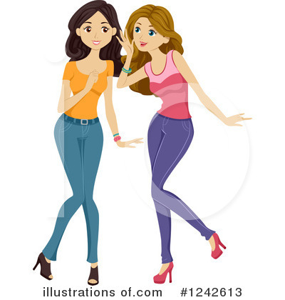 Royalty-Free (RF) Girlfriends Clipart Illustration by BNP Design Studio - Stock Sample #1242613