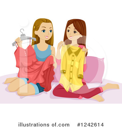 Royalty-Free (RF) Girlfriends Clipart Illustration by BNP Design Studio - Stock Sample #1242614