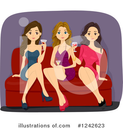 Royalty-Free (RF) Girlfriends Clipart Illustration by BNP Design Studio - Stock Sample #1242623