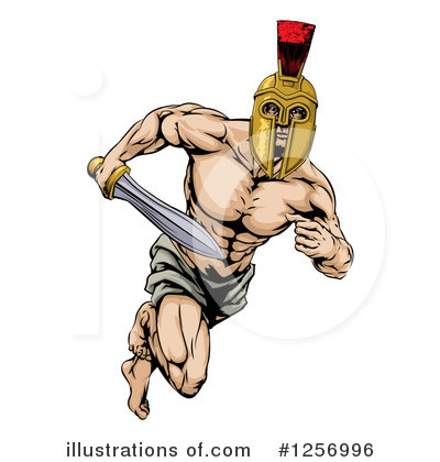 Gladiator Clipart #1256996 by AtStockIllustration
